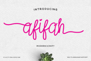 Afifah Script: A Modern Romantic Handwriting Typeface