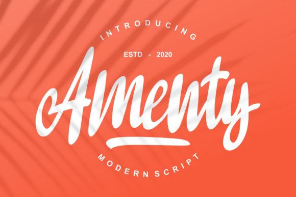 Amenty Script: A Handwritten Font That Brings Designs to Life