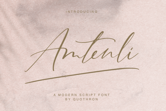 Amtenli Script: A Graceful Font for Modern Design