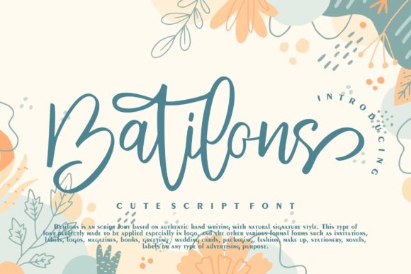 Batilons Script: A Modern Calligraphy Font for Your Creative Projects