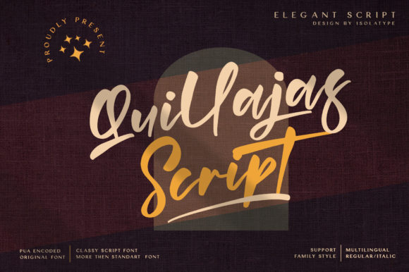 Quillajas Script: The Brushed Font That Brings Ideas to Life